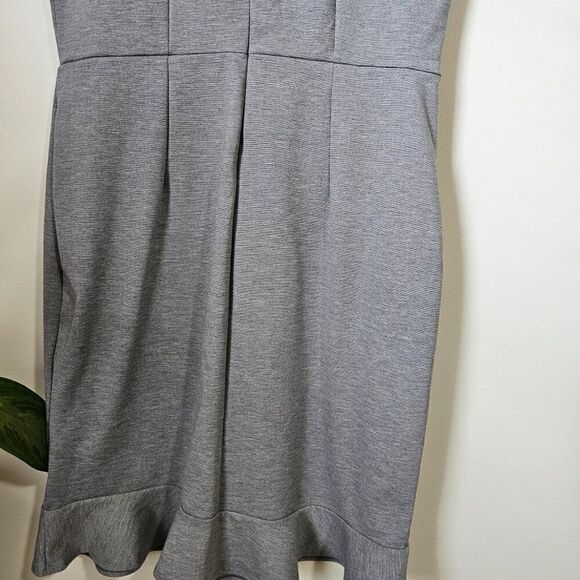 EUC LIKE NEW OLD NAVY GREY FLUTTER SLEEVES MIDI DRESS SIZE LARGE - Picture 7 of 16
